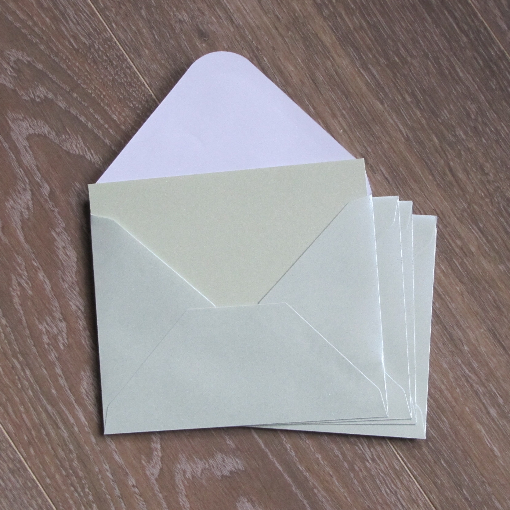 Washi Tape  Enveloppe verte irisée+carte : lot de 4