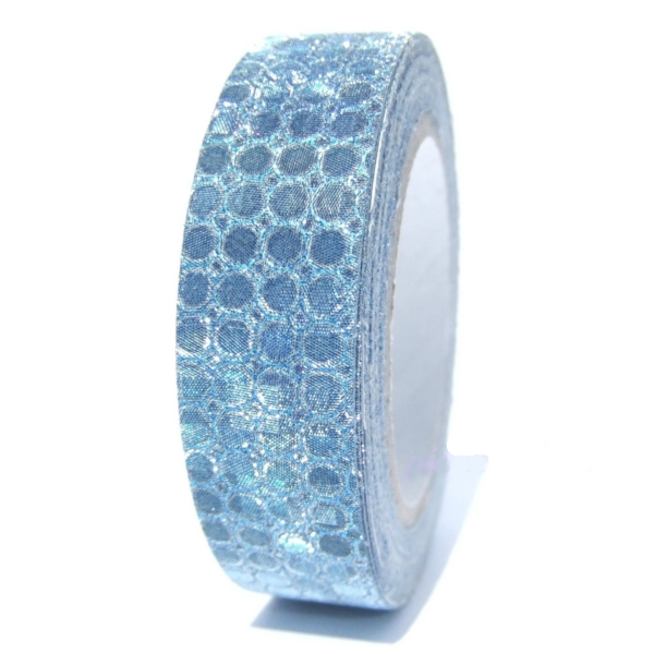 fabric tape bleu paillette ruban adhésif en tissu
