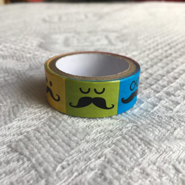 paper tape multicolore moustaches
