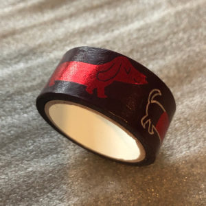 masking tape violet lie de vin chien rouge