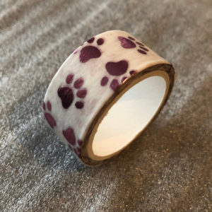 masking tape blanc patte de chien rose