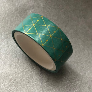 masking tape vert motifs géométriques
