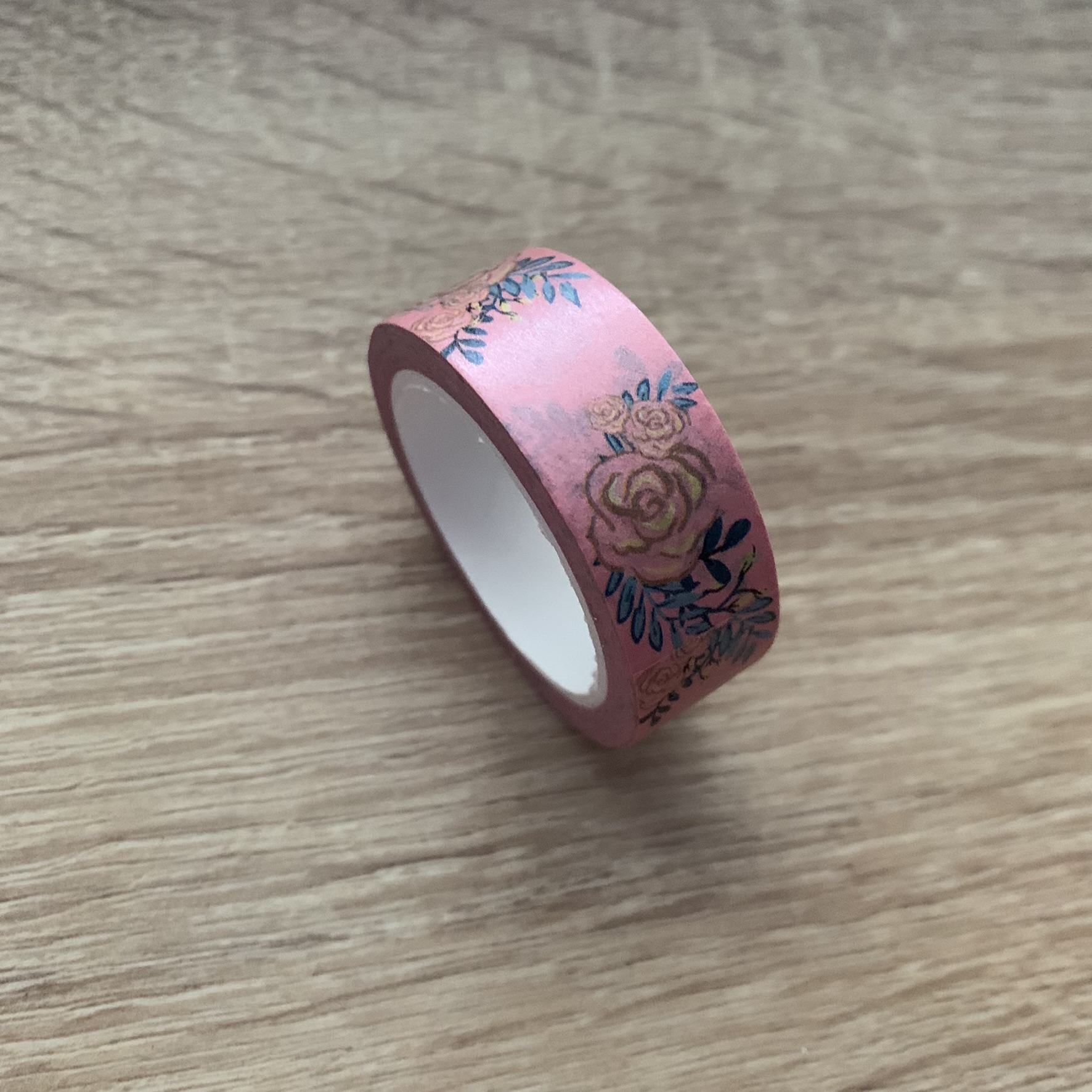 Masking tape vieux rose à motifs roses | Washi Tape
